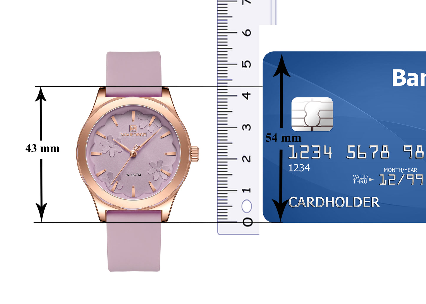 NF5051 Purple dial with silicone strap Analog Watch