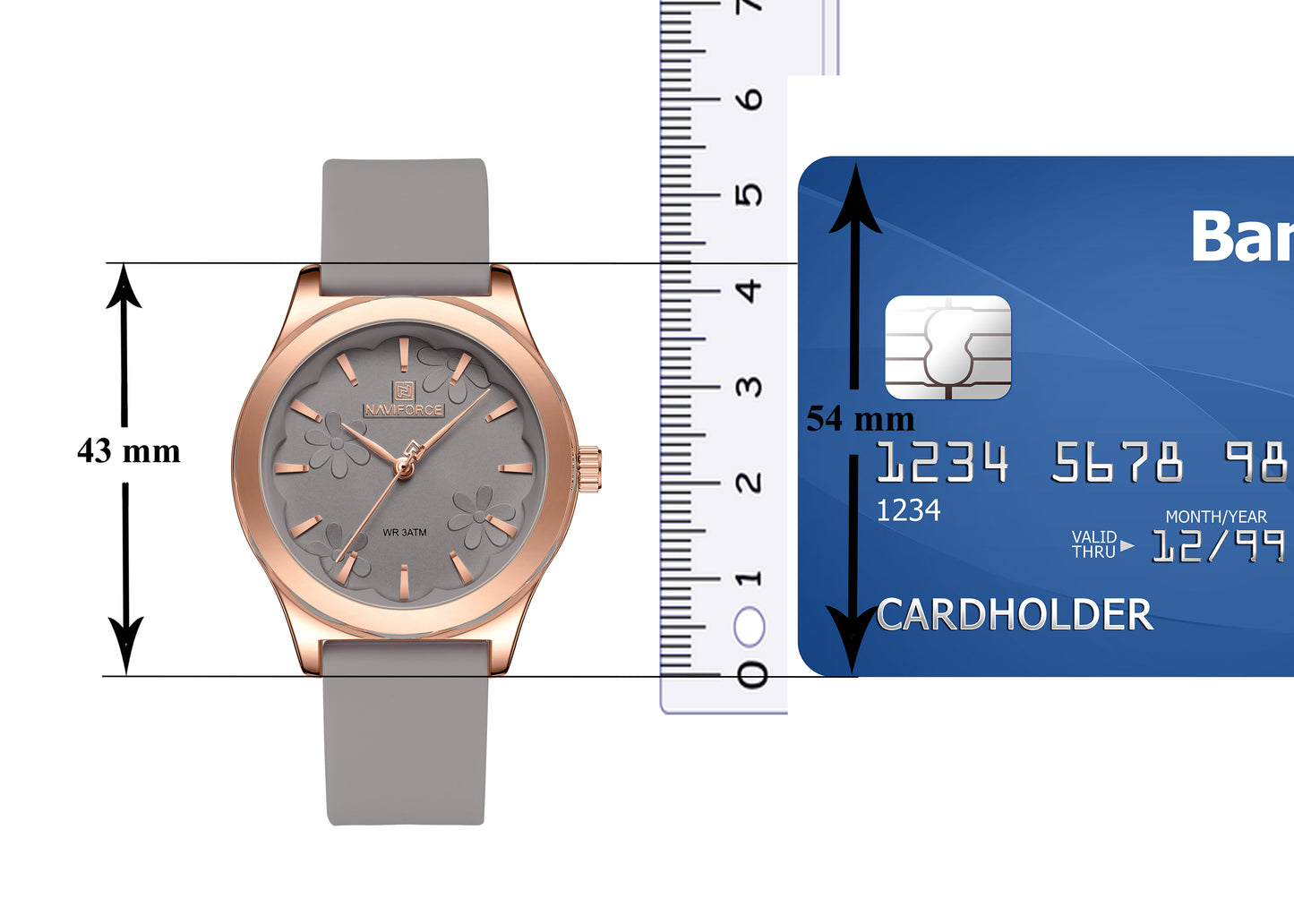NF5051 Grey dial with silicone strap Analog Watch