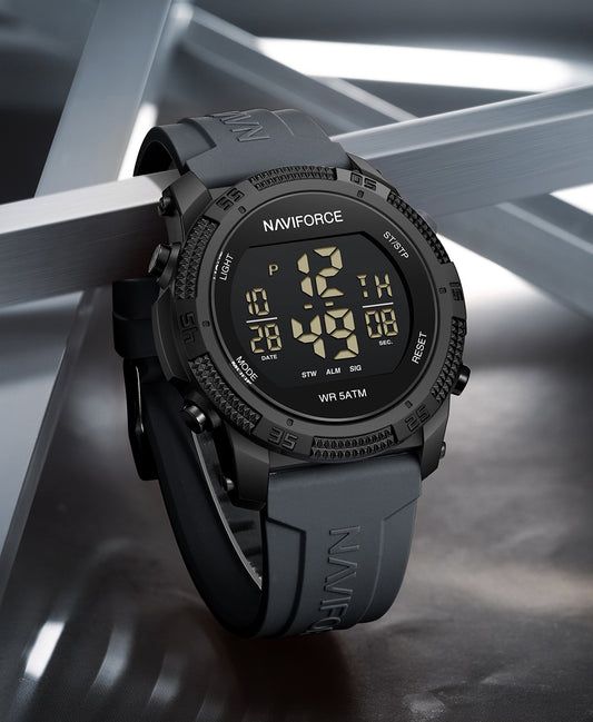 NF7104 Grey Silicon Strap Digital Watch