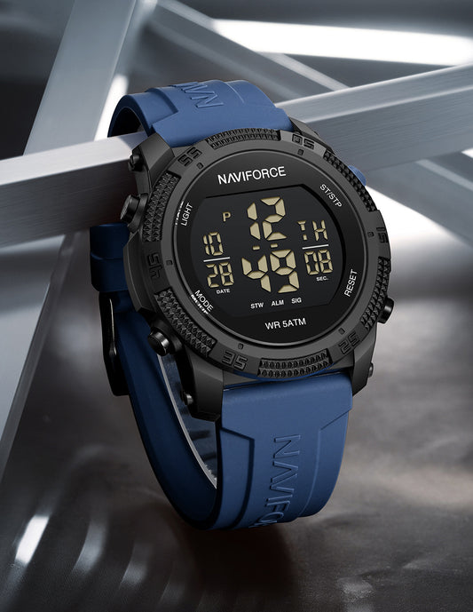 NF7104 Blue Silicon Strap Digital Watch