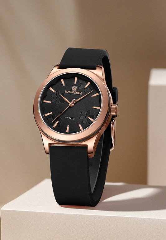 NF5051 Black dial with silicone strap Analog Watch