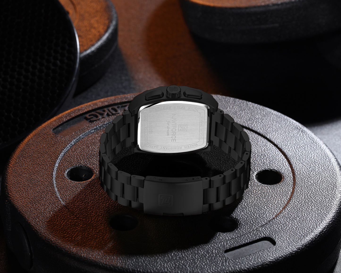 Naviforce NF8066 Black Cronograph Dial Analog Watch