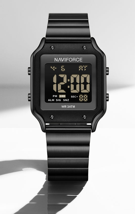 NF5046 Black Large Screen Business Casual Digital Watch