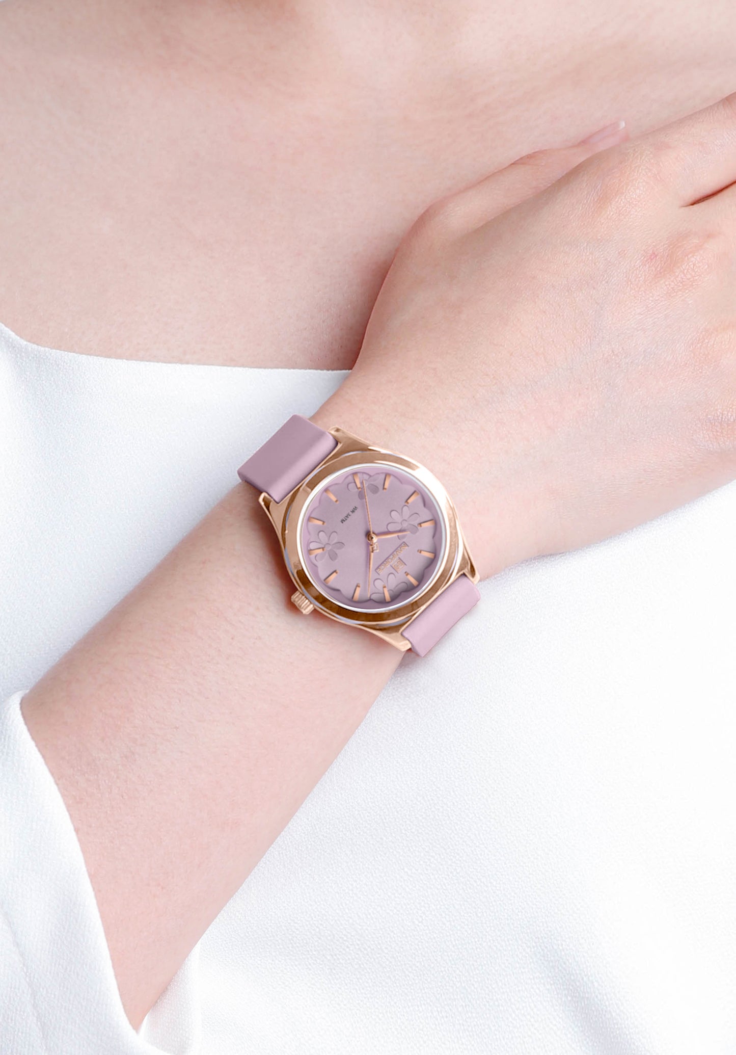 NF5051 Purple dial with silicone strap Analog Watch