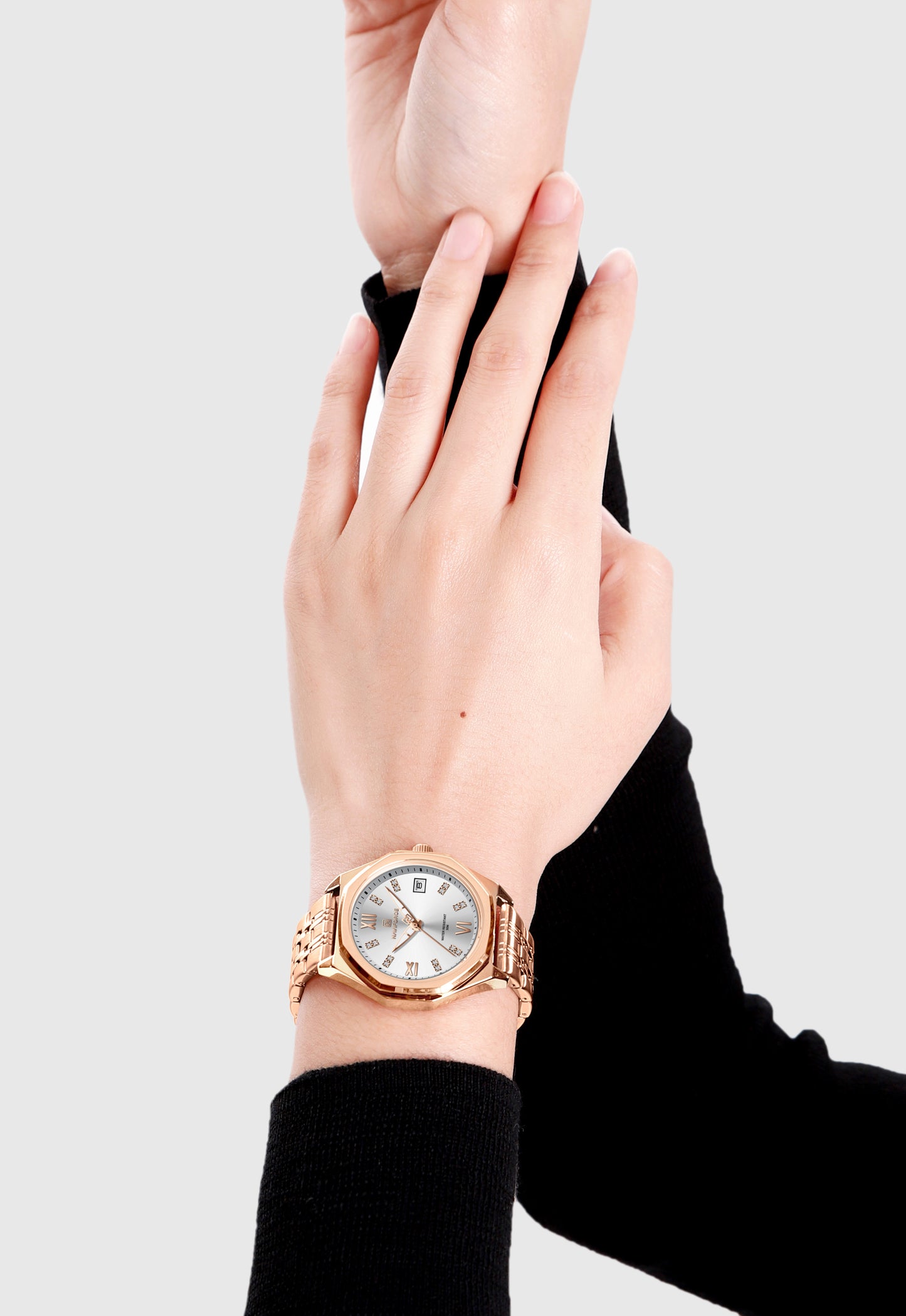 NF5052 White dial with Rosegold strap Analog Watch