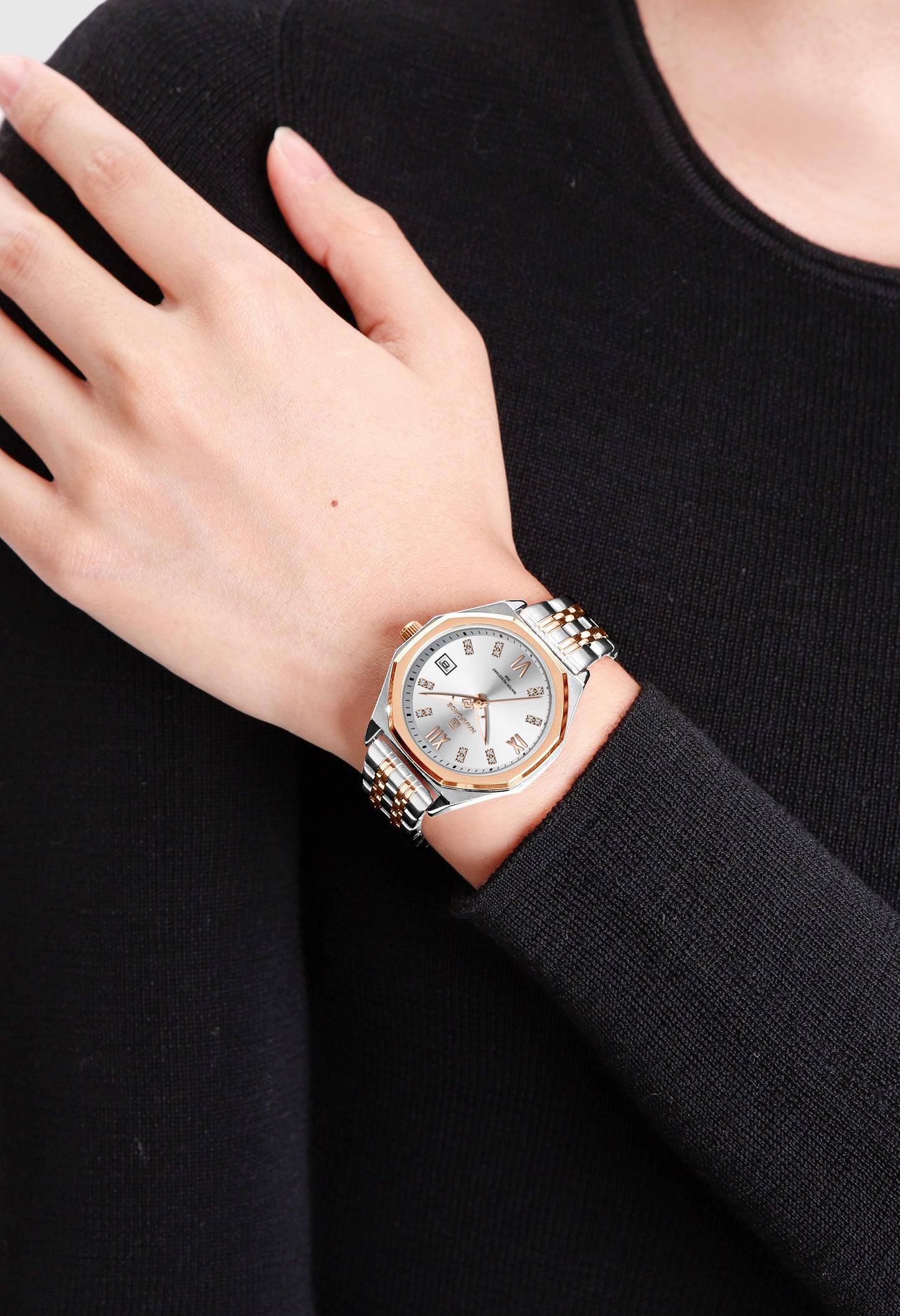NF5052 White dial with Rosegold strap Analog Watch
